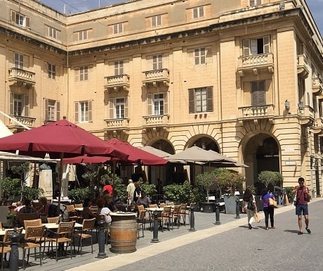 Street restaurant Valetta, Malta