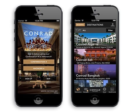 conradconcierge, travel apps