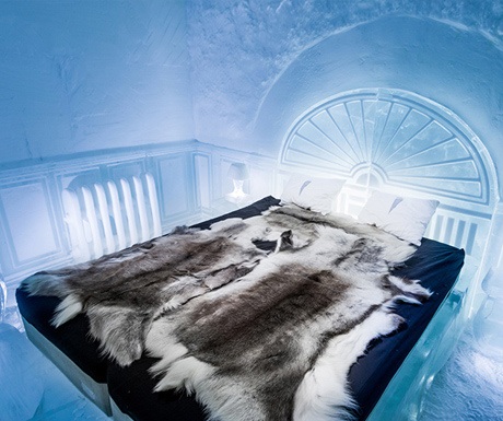 Stay in an ice hotel