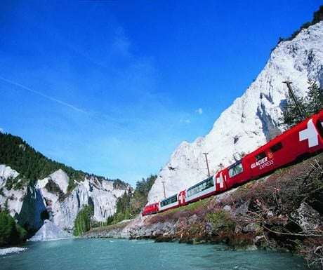 Majestic luxury train ride Alps 