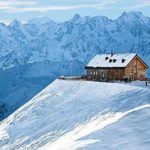 An iconic swiss mountain hut near verbier