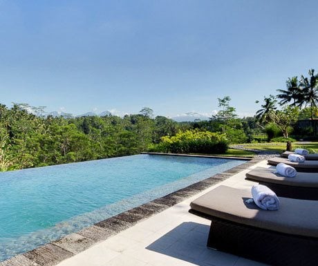 Ubud infinity pool at Villa Kelusa