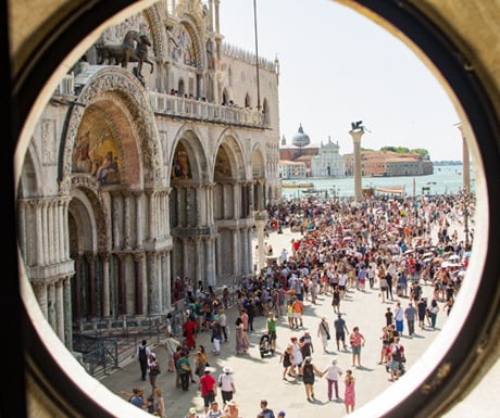 saint mark's clock tower port hole view