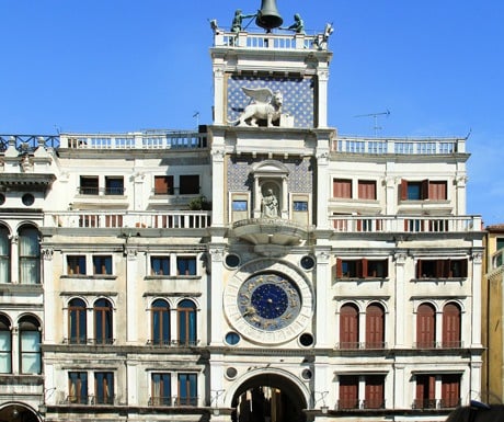 saint marks clock tower, venice, italy