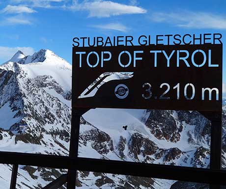 Top of the world on the Stubai glacier 