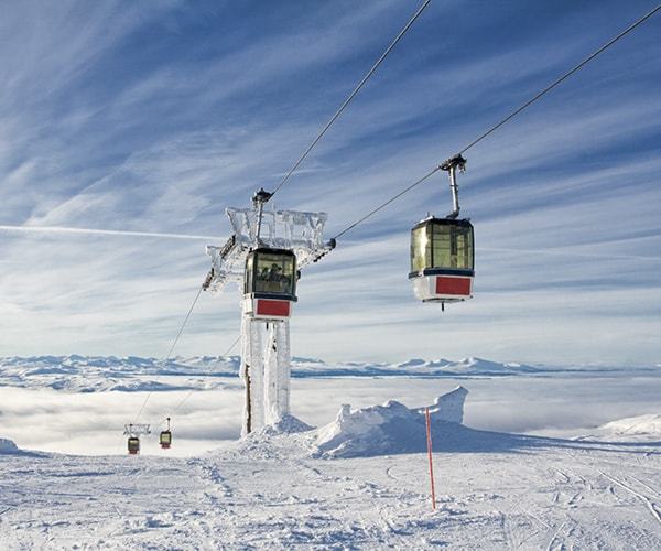 Two ski lifts in Are Sweden