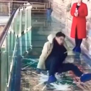 Travel video of the week: A glass bridge high in the mountains in China that 'cracks' beneath you!