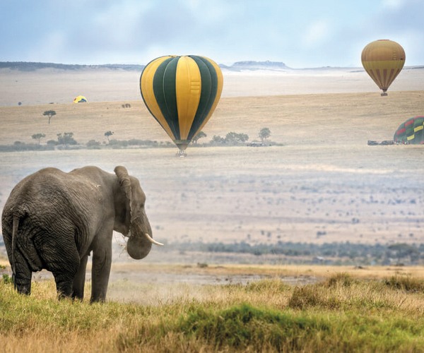 Hot air ballooning in the Serengeti
