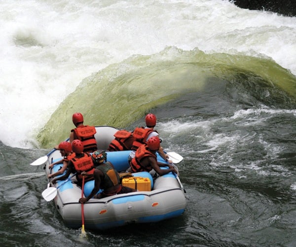 White water rafting on the might Zambezi