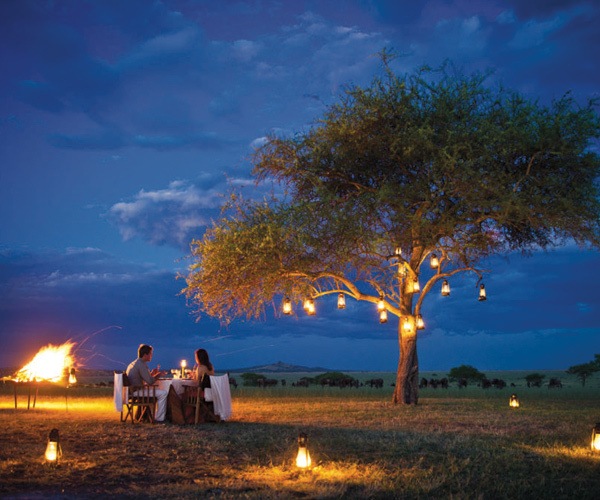 Dinner under African skies