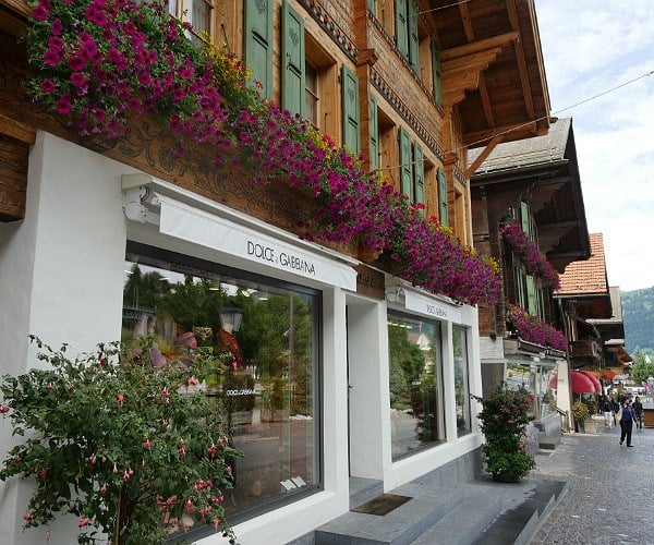 Gstaad Switzerland July 2020 Luxury Fashion Store Louis Vuitton