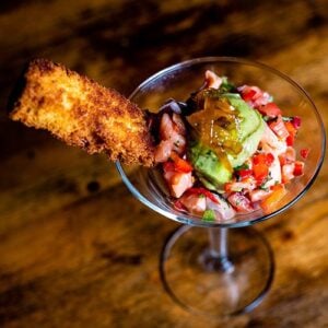 Recipe of the week: Salmon belly ceviche with cornbread biscotti