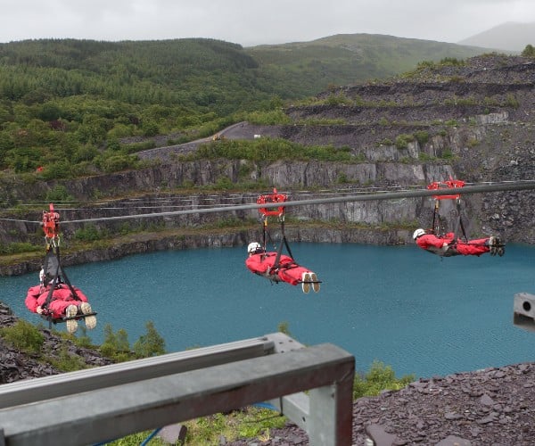 Velocity Zip World zipline at Penrhyn Quarry, Bethesda