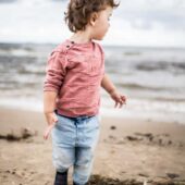 Child on Porth Iago beach, North Wales