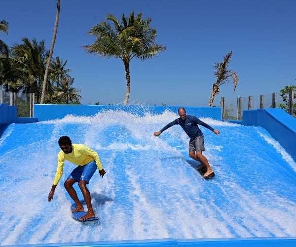 Cheval Blanc Randheli surf simulator in the Maldives