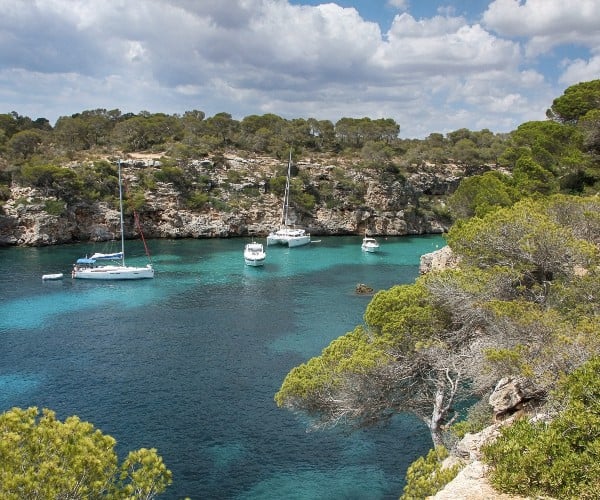 Bay in Mallorca with Yachts