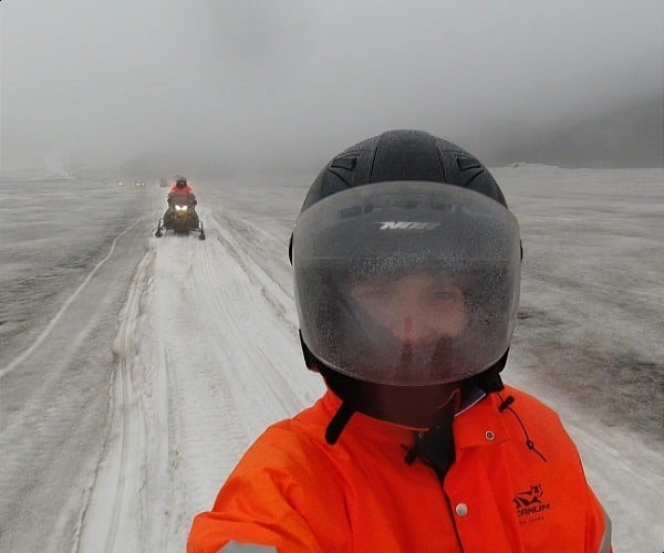 Snowmobiling in Iceland - a snowmobile adventure on Mýrdalsjökull glacier