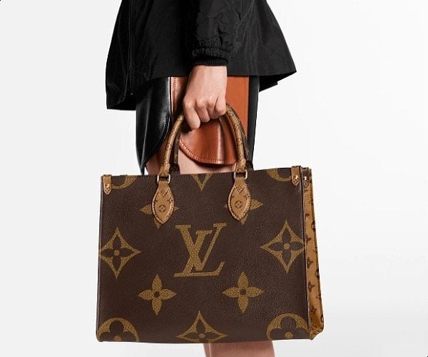 Louis Vuitton Onthego Monogram Giant Reverse MM Brown in Coated Canvas with  Gold-tone - US