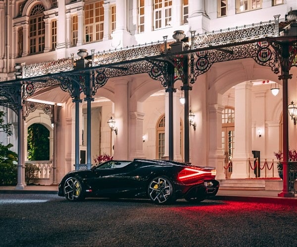 Super luxury cars arrived this year on Stradun, in Dubrovnik, Croatia on June 9, 2022. Super luxury cars arrived from Mostar as part of the HPlus Rally, organized by Hifa Petrol. The