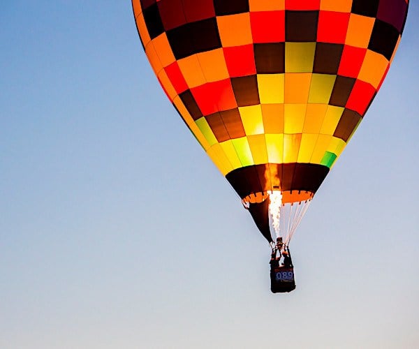 A hot air balloon.