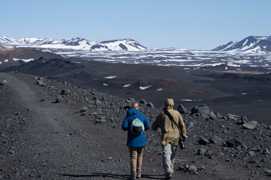 Walking Hverfjall Crater near Mývatn